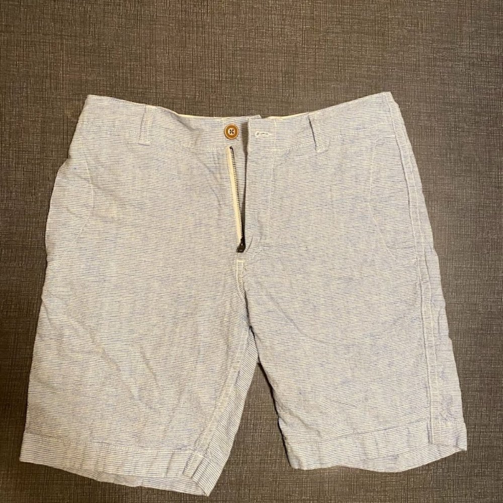 Retro J Crew Blue and White striped shorts Size 31